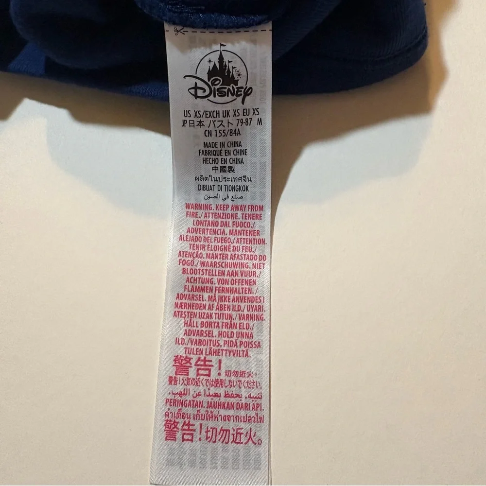 Disney World 50th Anniversary Zip Up Hoodie Fireworks Castle Navy XS - Picture 7 of 8